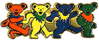 grateful dead dancing bears metal sticker