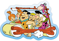 flintstones family car sticker