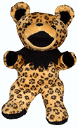 Delilah leopard spot grateful dead bean bear liquid blue 7 inch plush