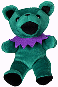 Green Stagger Lee grateful dead bean bear liquid blue 7 inch plush