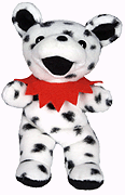 dupree grateful dead bean bear liquid blue 7 inch dalmation spot plush