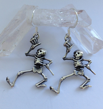 sterling silver skeleton earrings