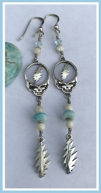 larimar pearl syf silver earrings