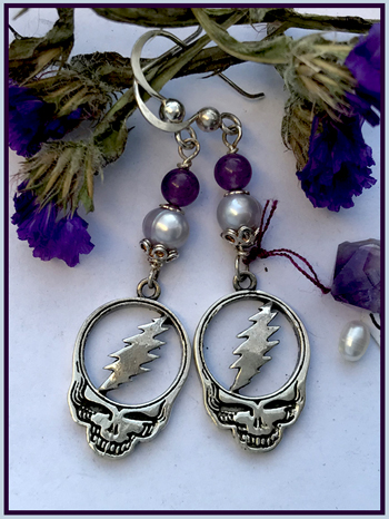 amethyst & pearl SYF earrings