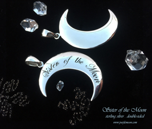 sterling sister of the moon pendant