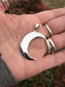 sterling sister of the moon pendant