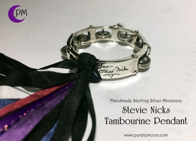 sterling stevie tambourine pendant