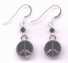 peace jewelry - peace sign earrings