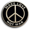 peace jewelry - peace sign pin - make love not war