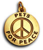 peace sign pet tag