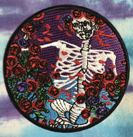 Bertha w purple roses patch