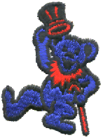 blue bear tophat patch