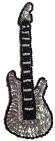 sequin and bead guitar