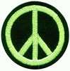 lemon-lime peace sign patch